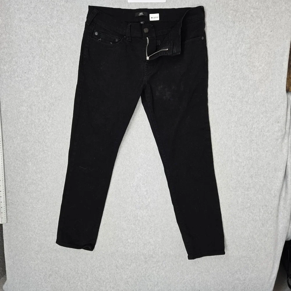 True Religion Men Jeans 34 Black Denim GENO Relaxed‎ Slim 31